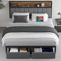 Full Size Storage Bed Frame with Headboard G221