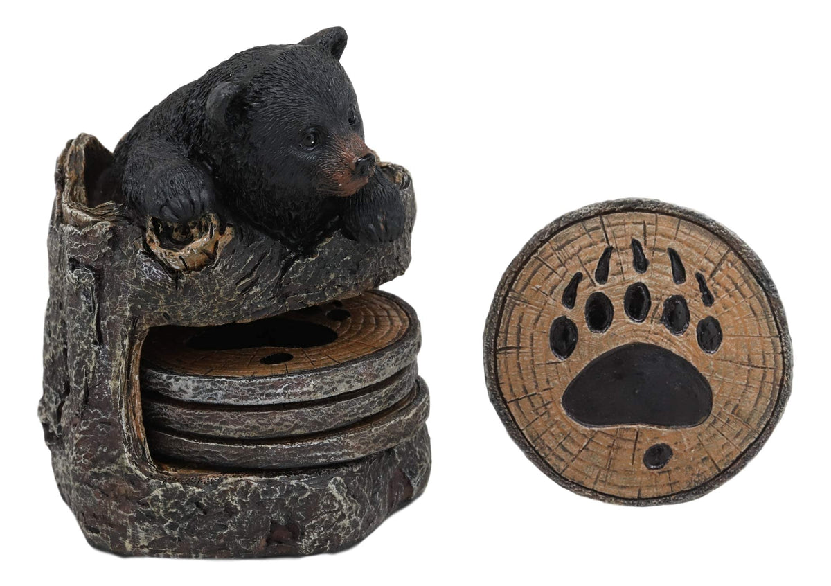 Black Bear Coaster Set with 4 Coasters P34099