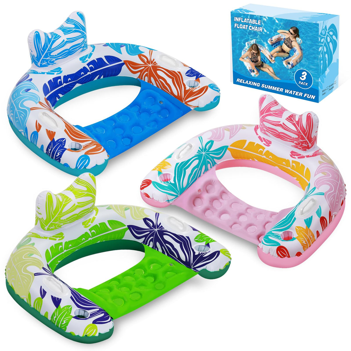 3 Pack Inflatable Pool Floats T317742