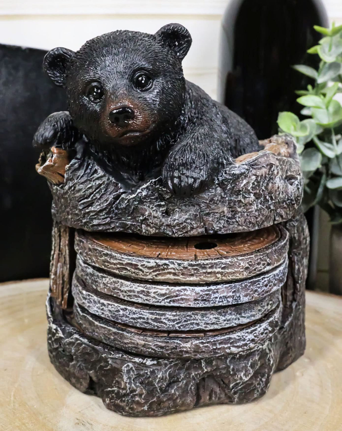 Black Bear Coaster Set with 4 Coasters P34099