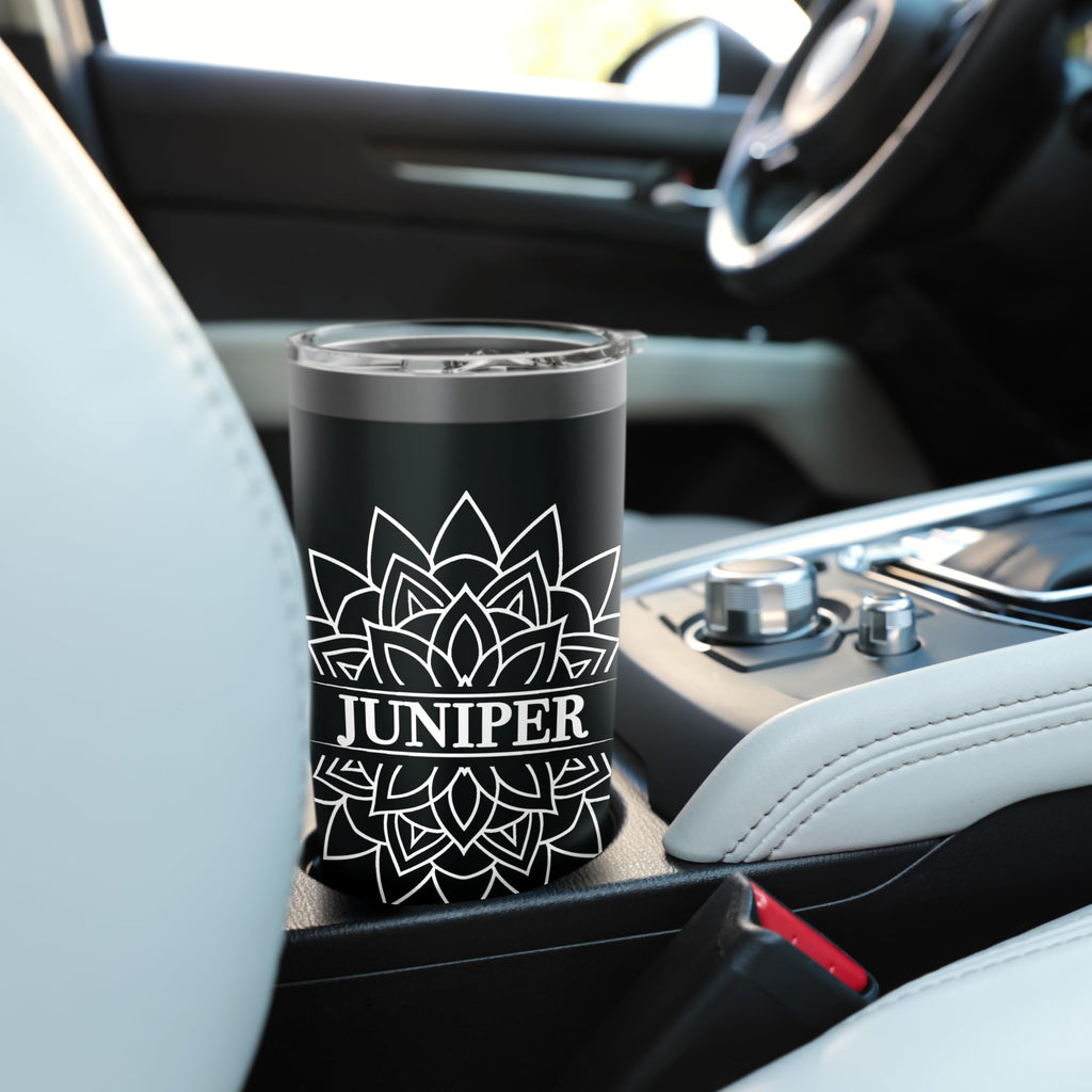 Black White Stainless Steel Insulated Travel Mug N9336