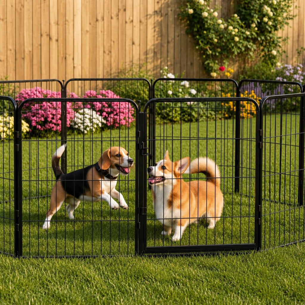 40'' 16 Panels Portable Dog Playpen V549418