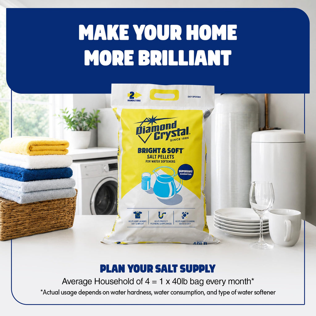 3 Pack Water Softener Salt Pellets, 40 Pounds I342