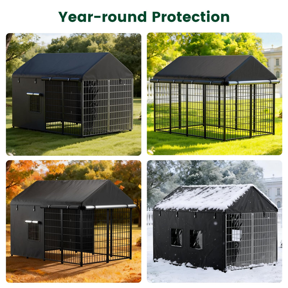 8x4x6ft Waterproof Dog Kennel Cover X574