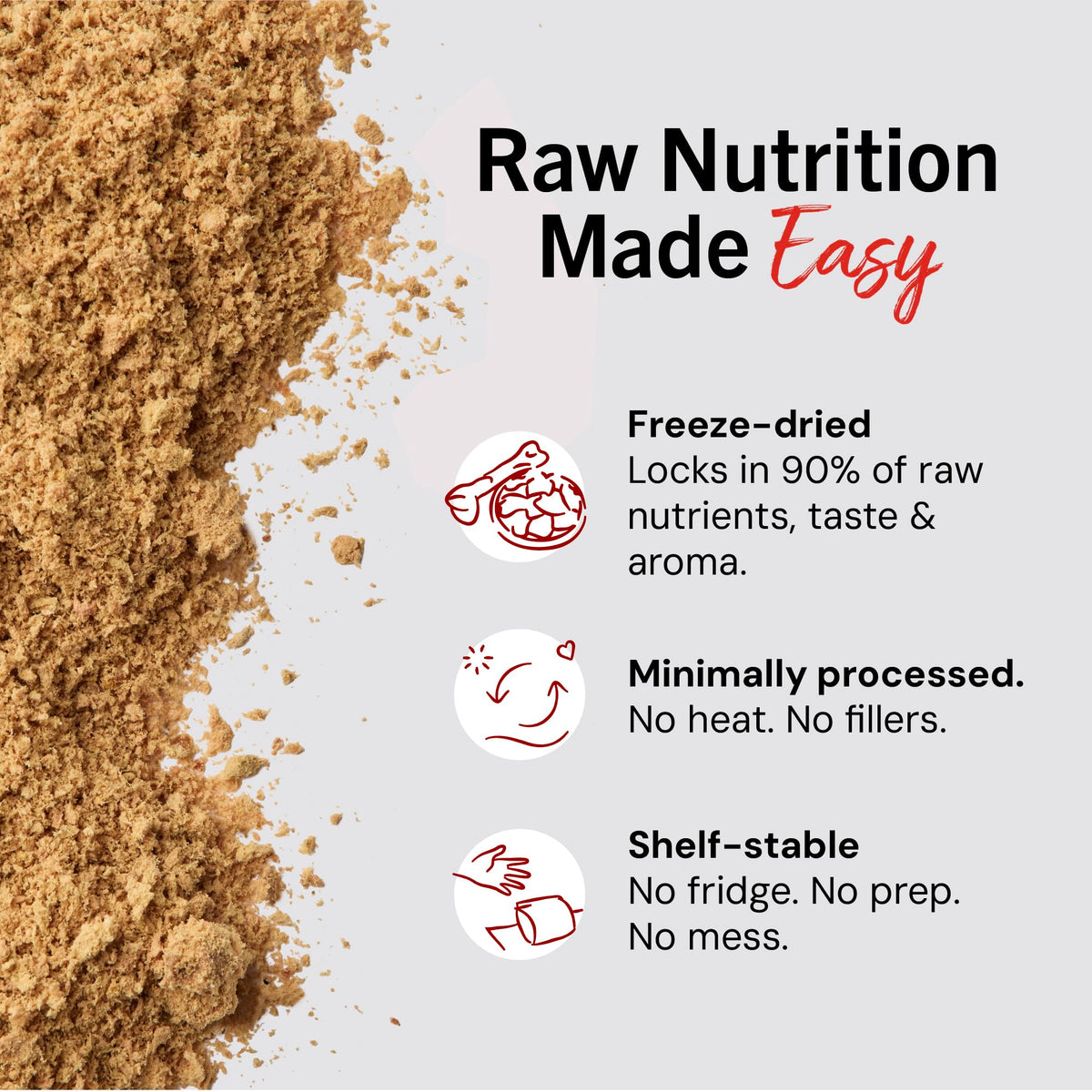 Freeze-Dried Grain Free Dog & Puppy Food Topper 7 oz Bag F66011