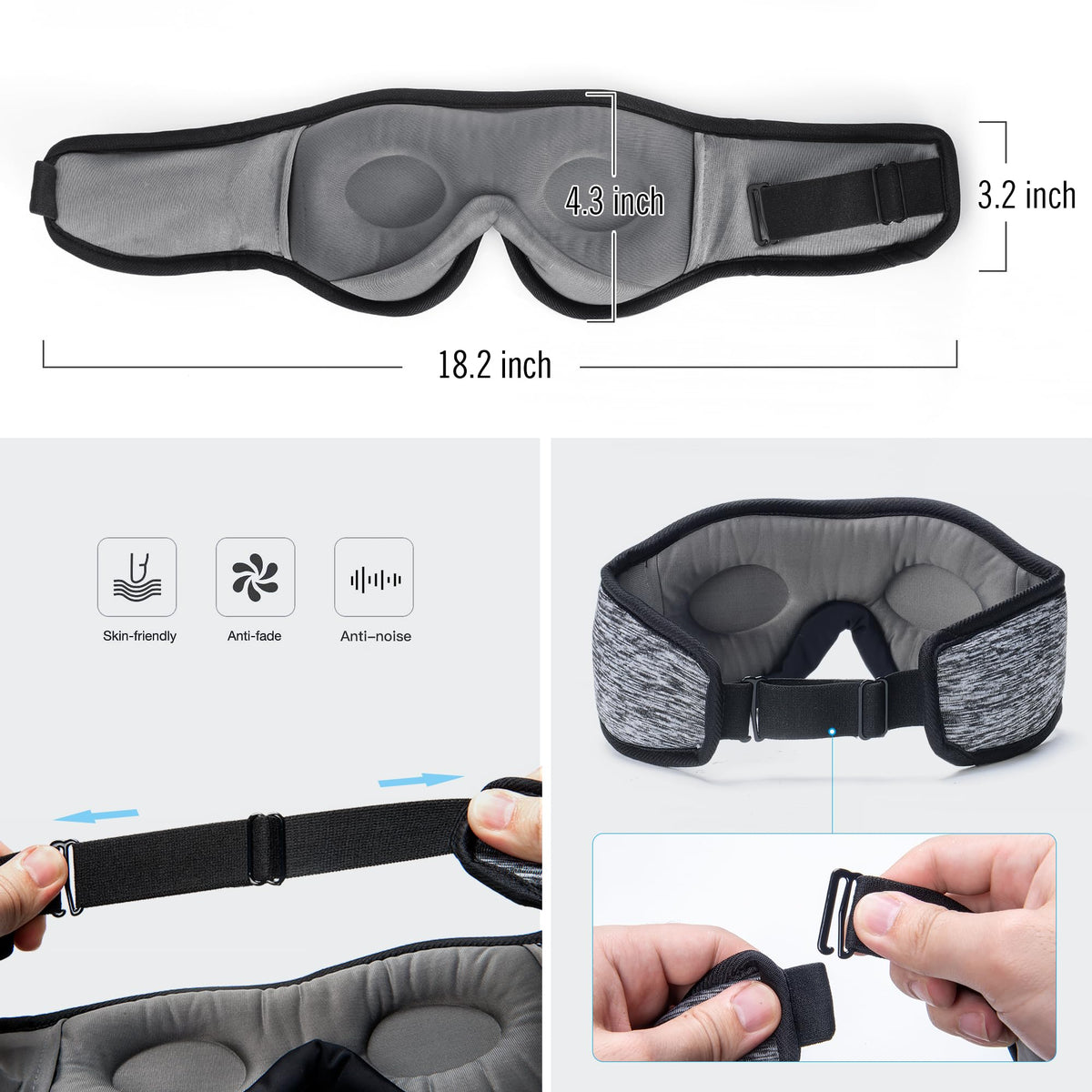 3D Sleep Mask with Bluetooth Headphones B29018