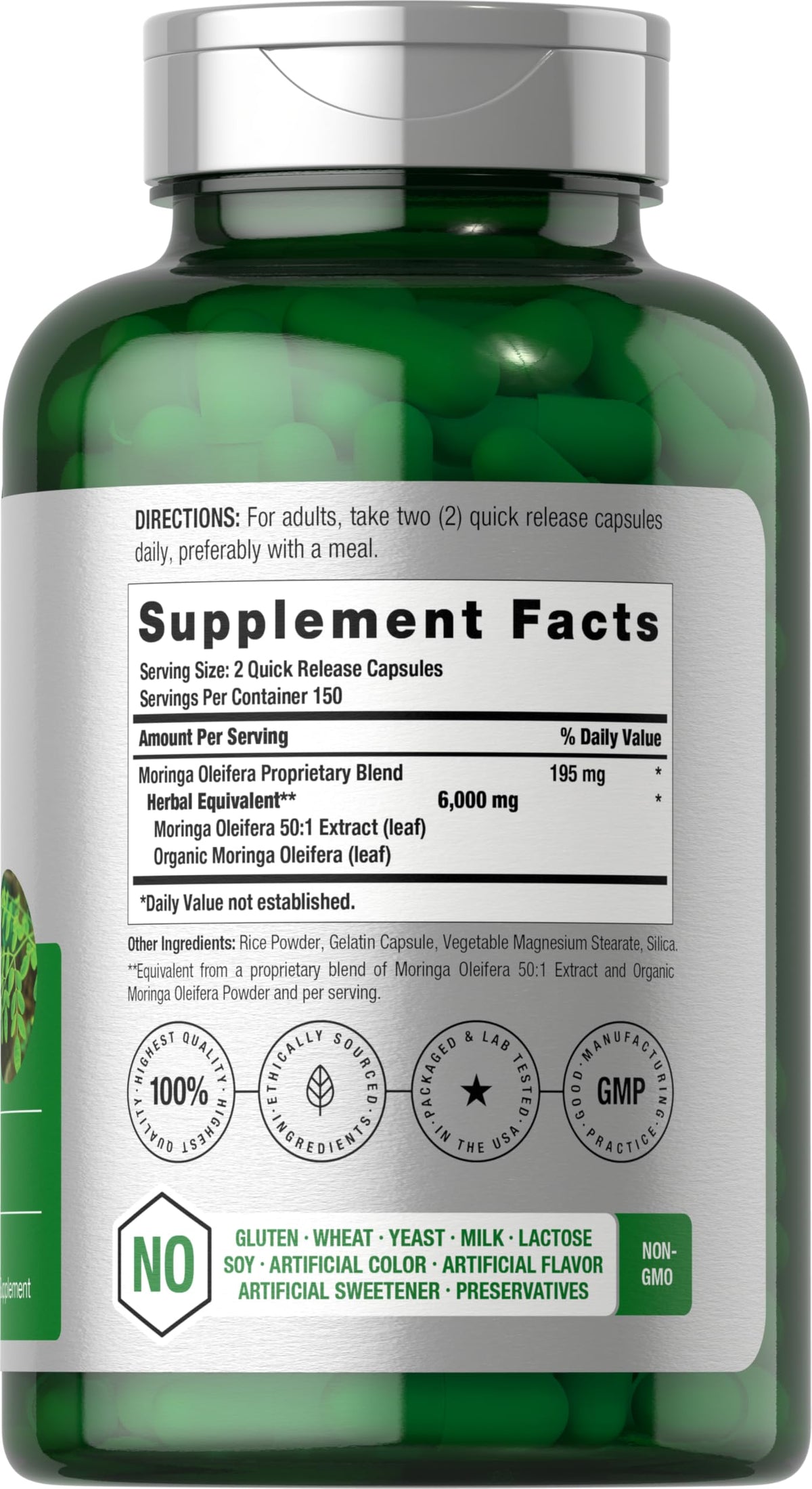 Moringa Oleifera 300 Capsules B2256