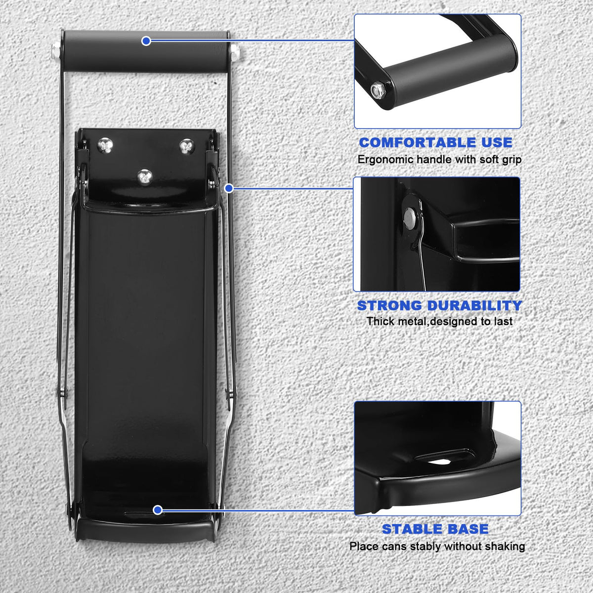 Heavy Duty Wall Mounted Can Crusher with Bottle Opener E5571