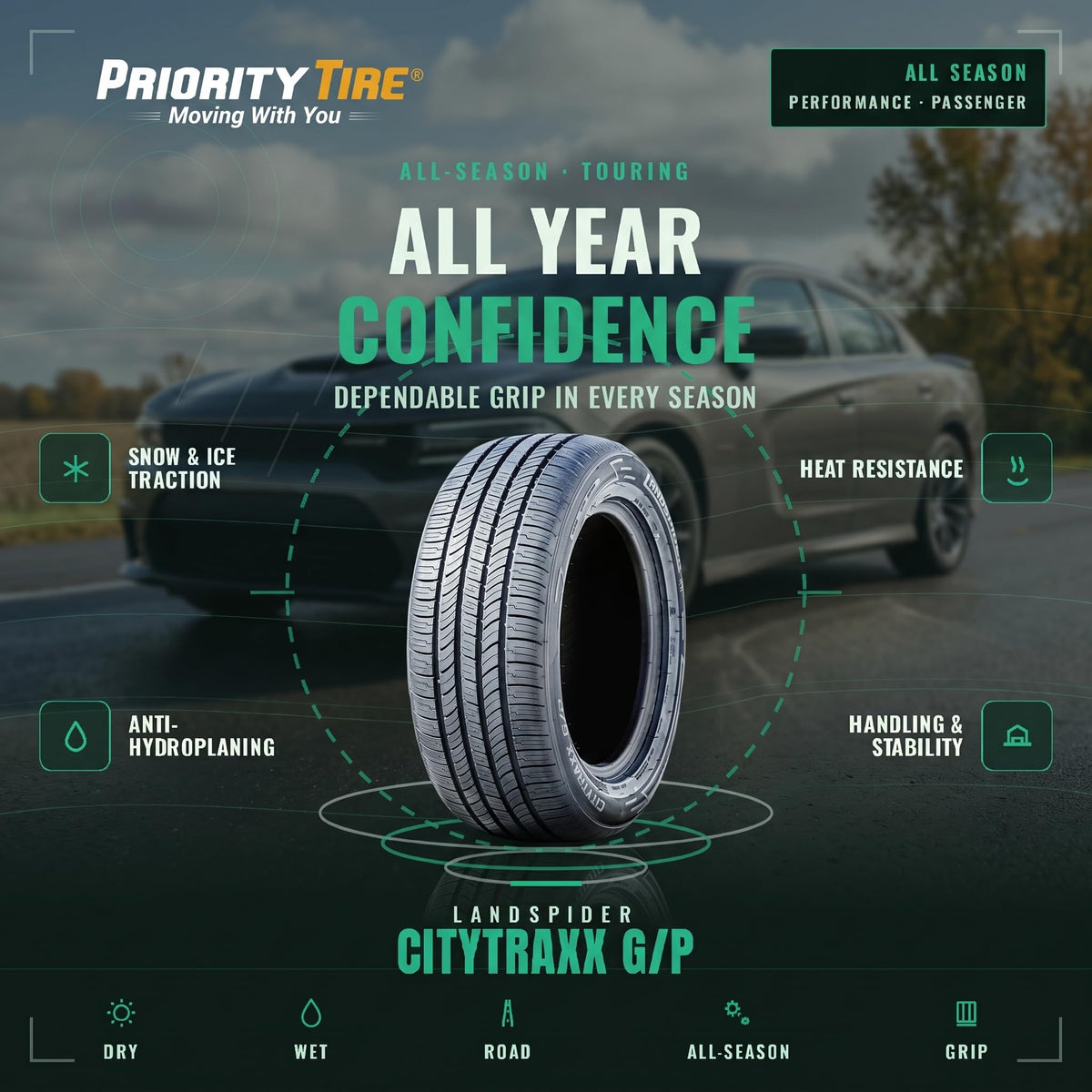 205/65R15 94H SL All Season Passenger Tire D201348