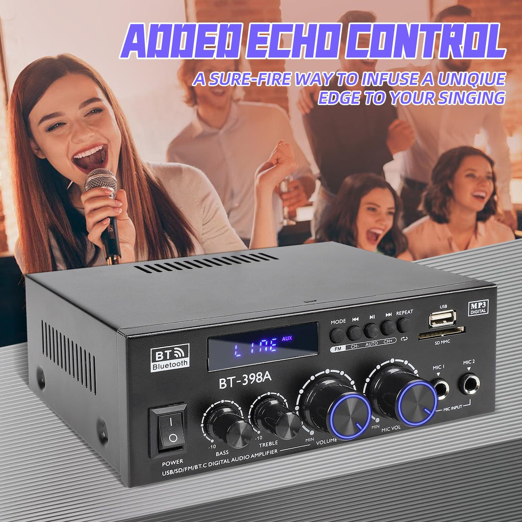 Bluetooth 5.0 Stereo Receivers, 2 Channel 450W Home Amplifier F987