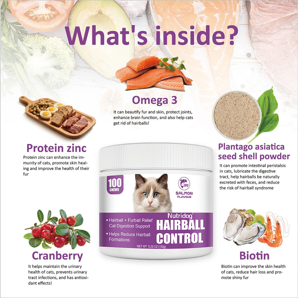 Hairball Remedy Chews with Omega 3&6 B9330