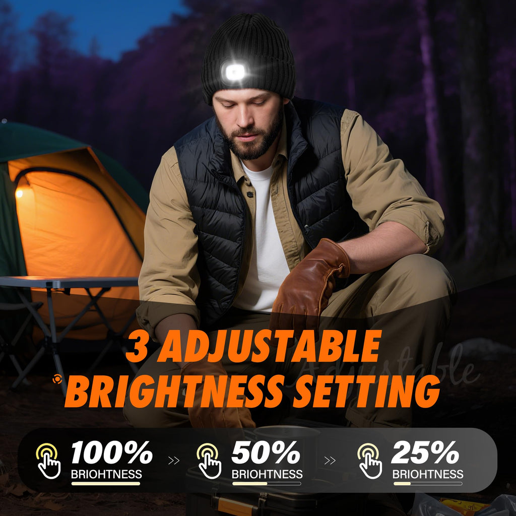 2 Pack Bluetooth Beanie Hat with Light Z7923
