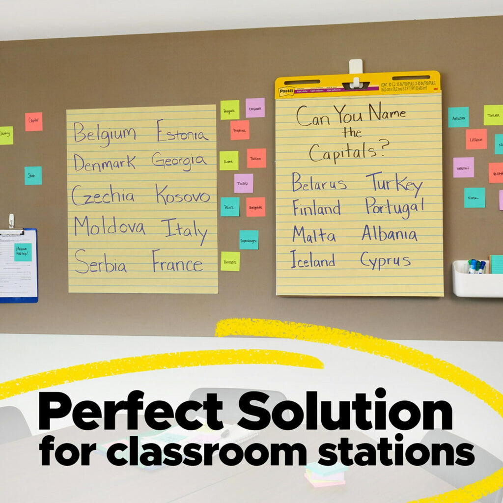 Yellow Lined Self Stick Flip Chart Paper S109360