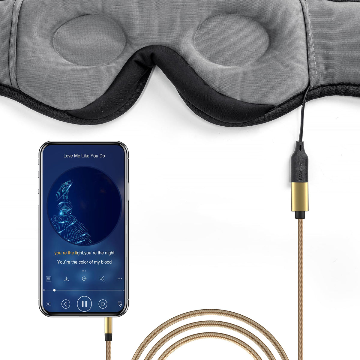 3D Sleep Mask with Bluetooth Headphones B29018