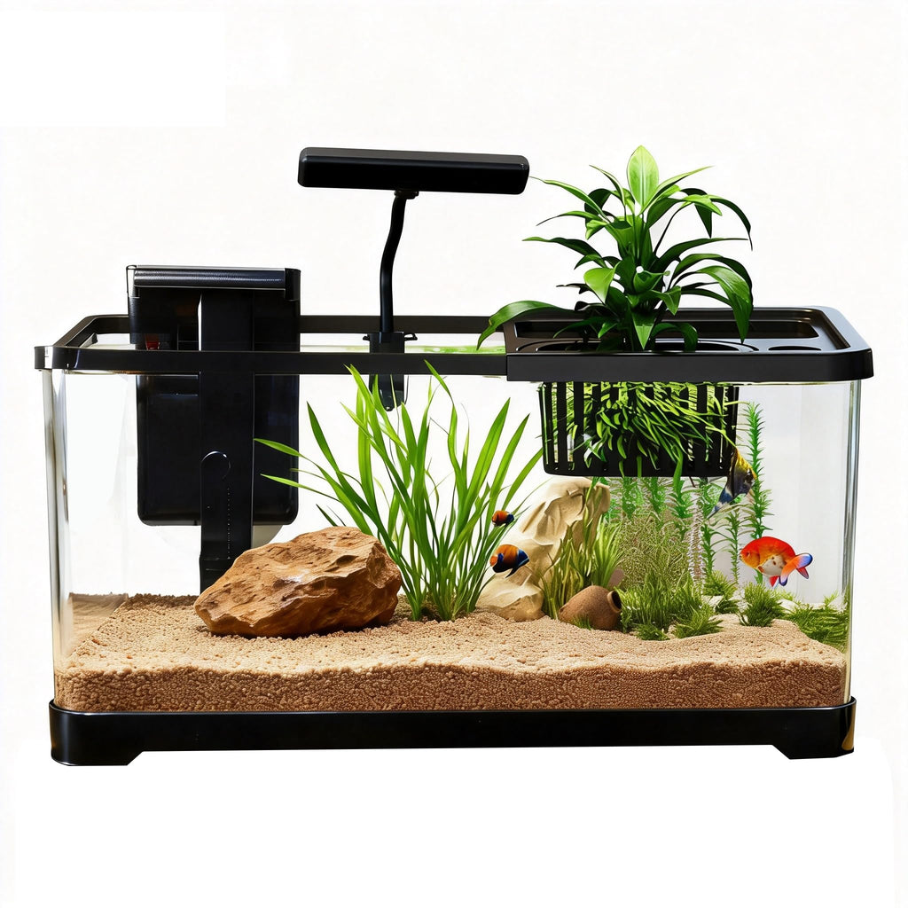 5 Gallon Plastic Aquarium Starter Kit with Filter and LED Light M473892