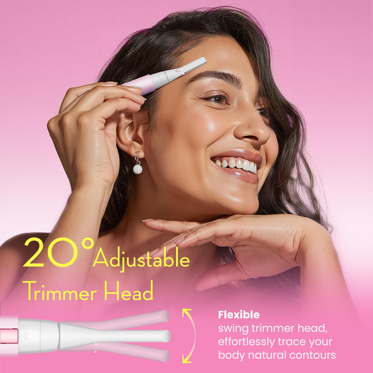 Pink Electric Facial Hair Remover with 2 Replaceable Blade P75216
