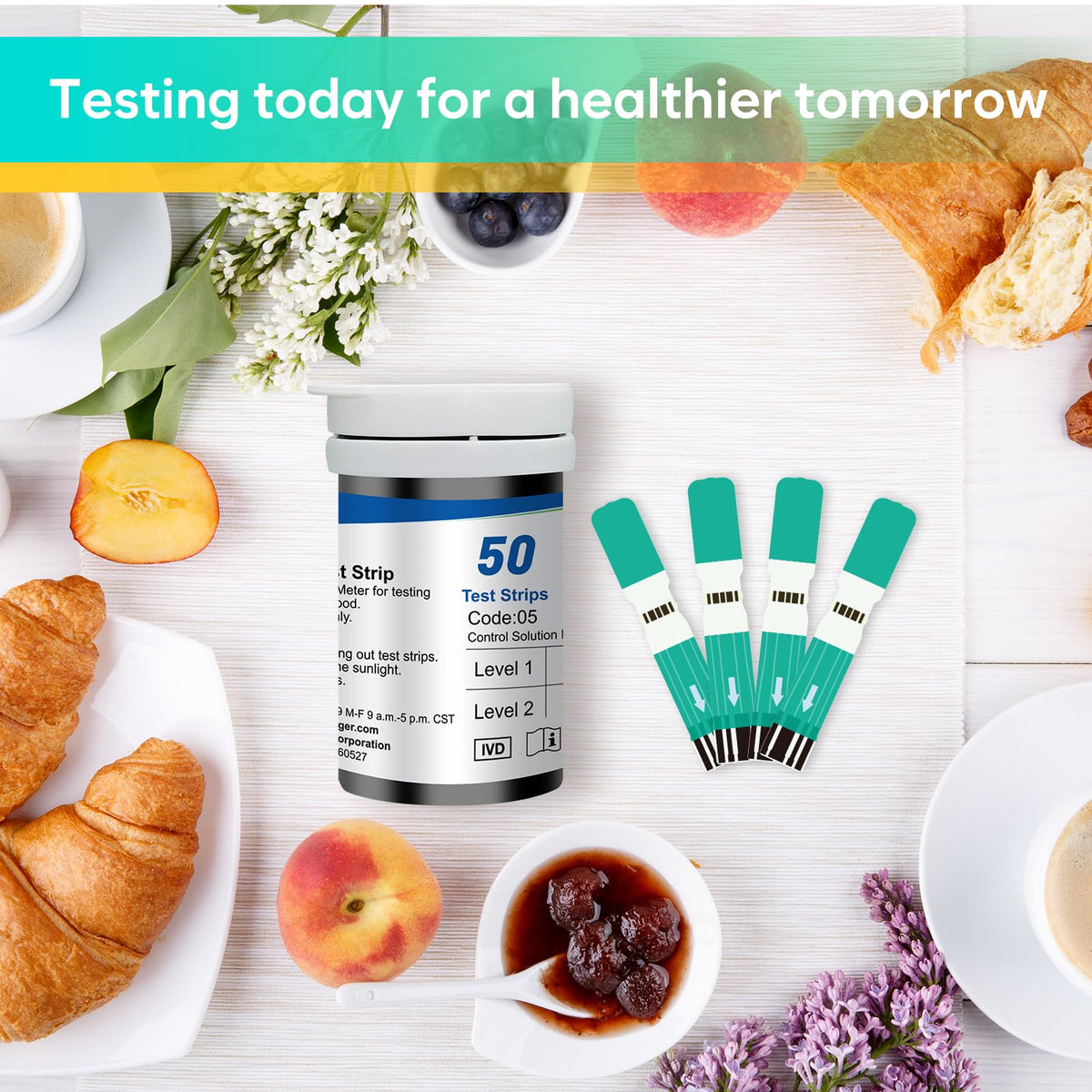 Blood Glucose Test Strips 100-Count Y844