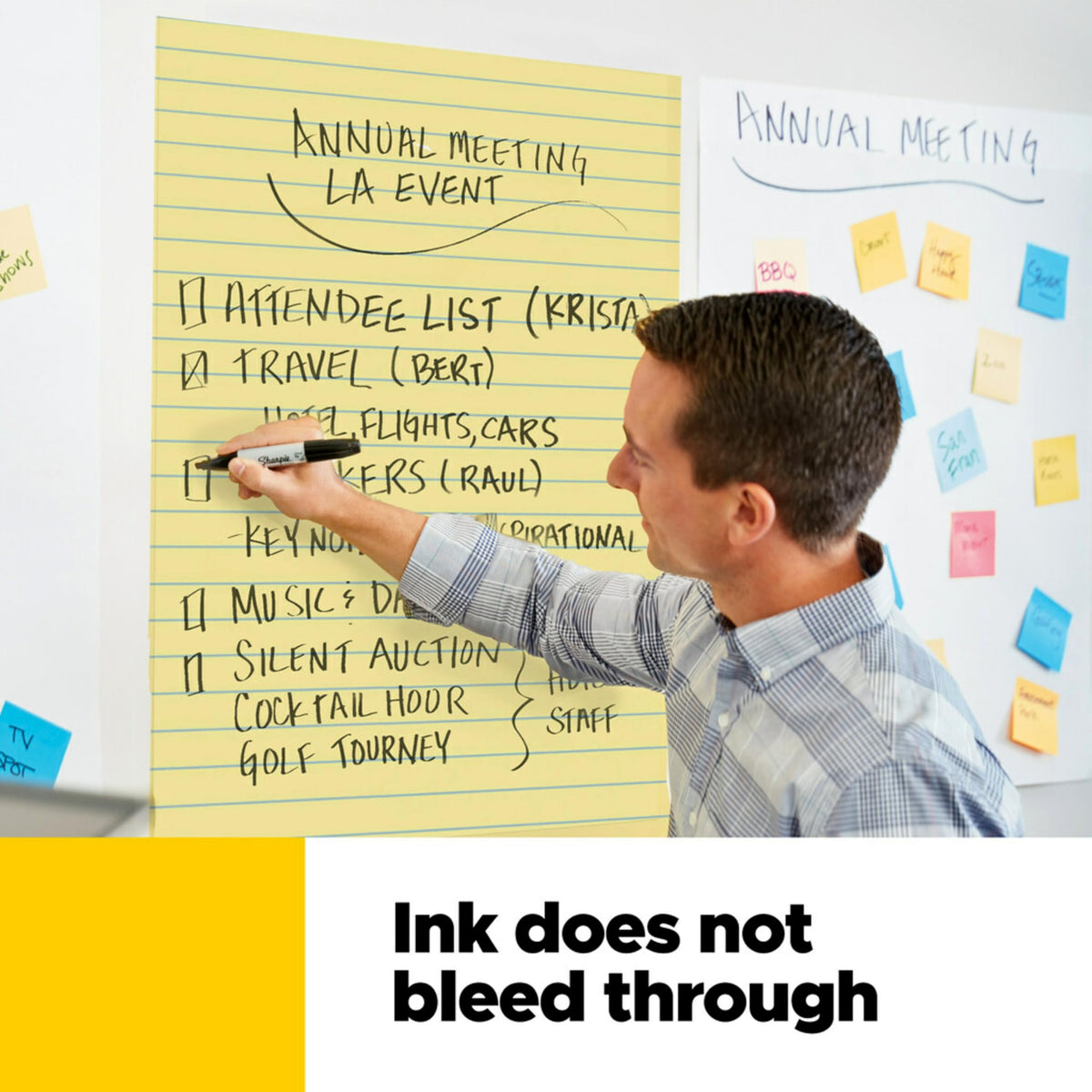 Yellow Lined Self Stick Flip Chart Paper S109360