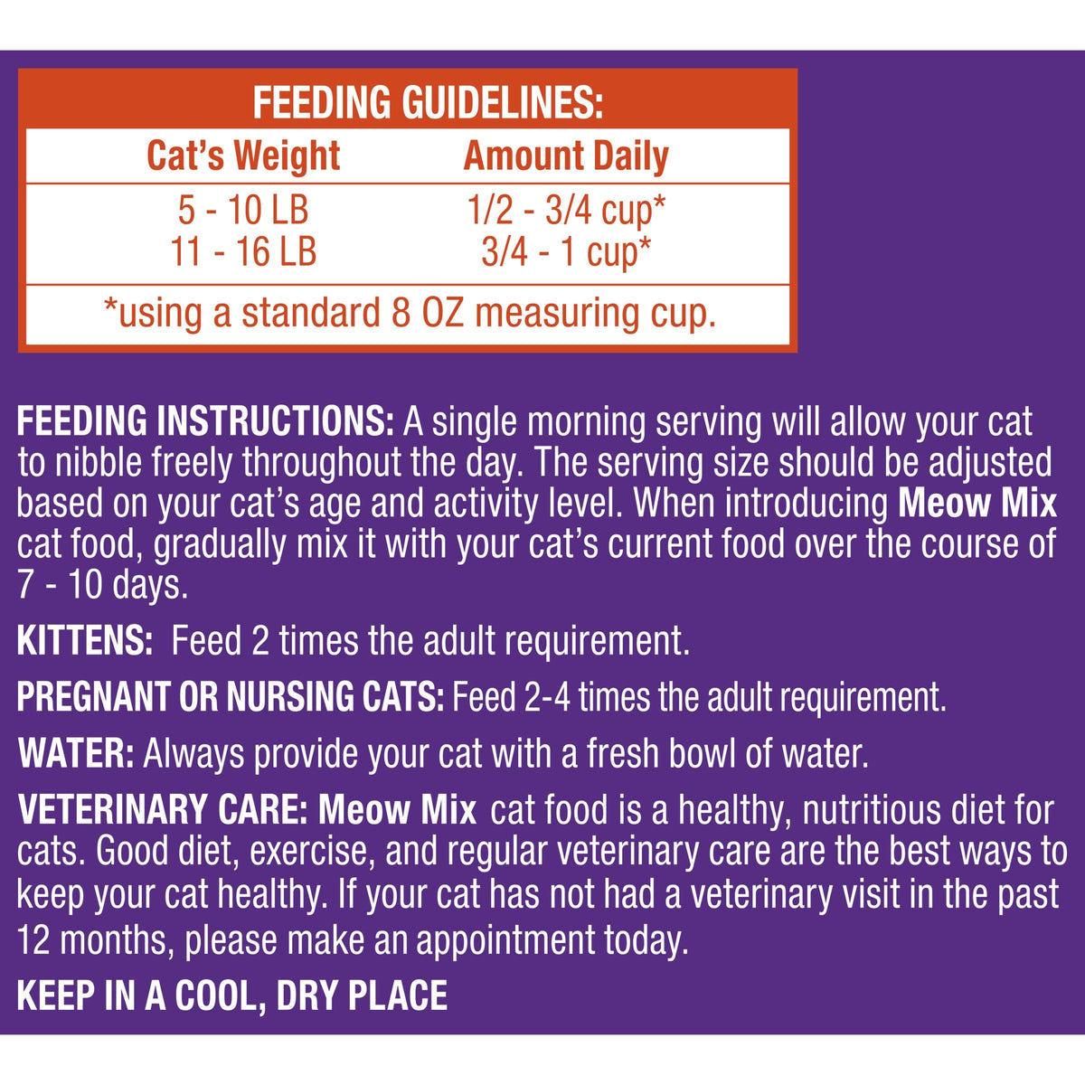 Dry Cat Food 18 oz Pouches G42126