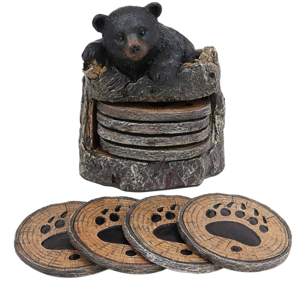 Black Bear Coaster Set with 4 Coasters P34099