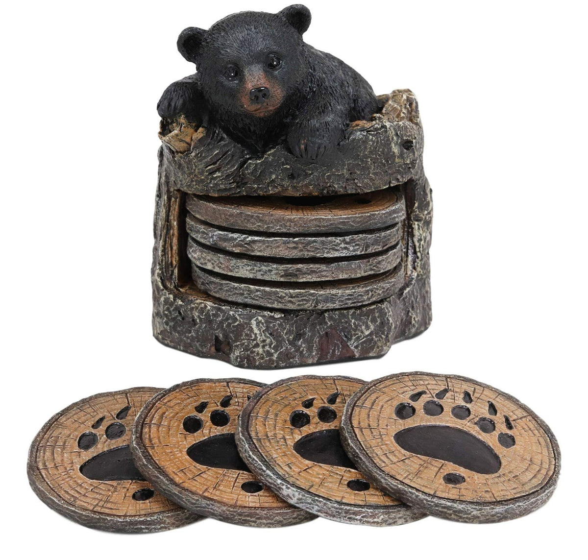 Black Bear Coaster Set with 4 Coasters P34099