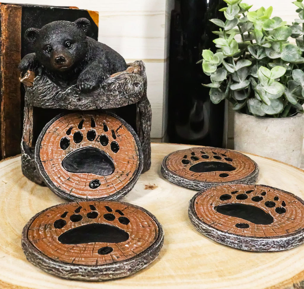 Black Bear Coaster Set with 4 Coasters P34099