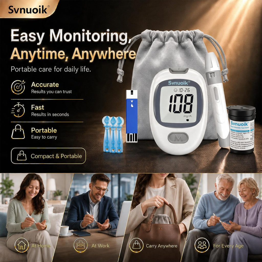 Blood Glucose Monitor Kit with 100 Strips & Lancets U694325