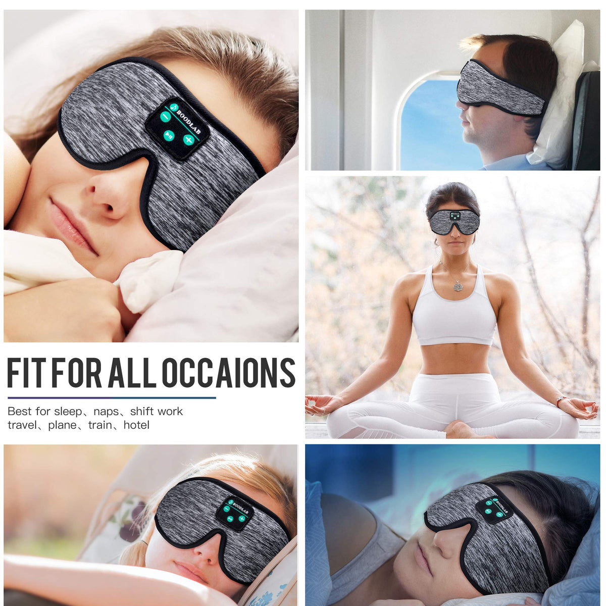 3D Sleep Mask with Bluetooth Headphones B29018
