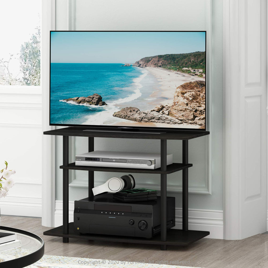 3-Tier Espresso Black TV Stand R524
