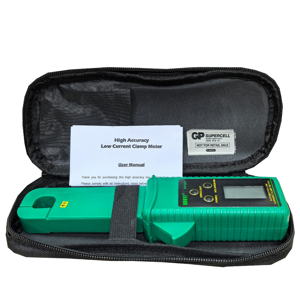 AC/DC Clamp-On Ammeter with 1mA Resolution, 60A Range, Data Hold & Backlight C6779