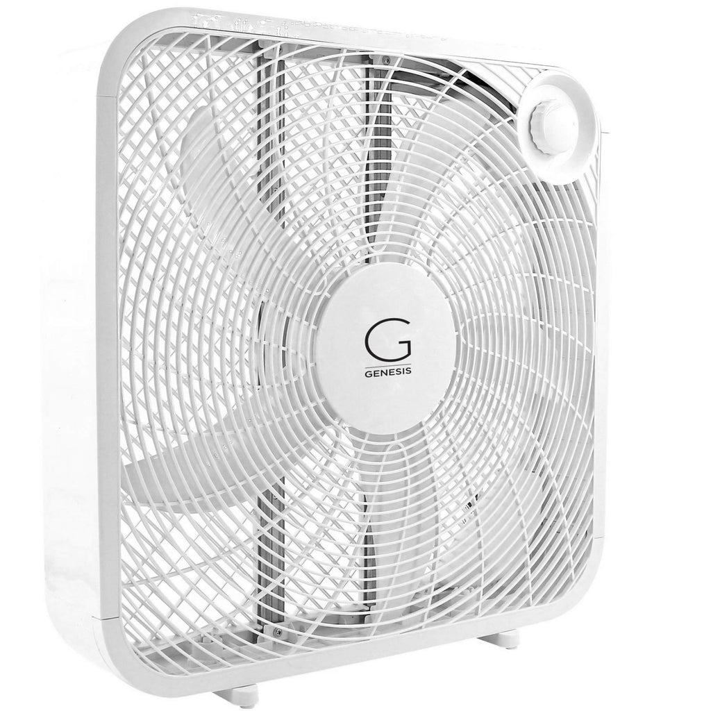 20" Box Fan, 3 Settings, Carry Handle, White L6580
