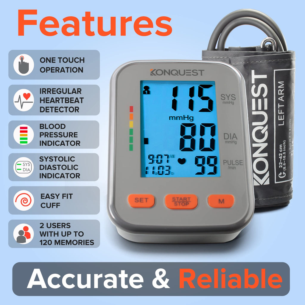 Automatic Upper Arm Blood Pressure Monitor Extra Large Cuff M228
