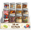 12 Pack 16 oz Glass Jars with Lid Y5541