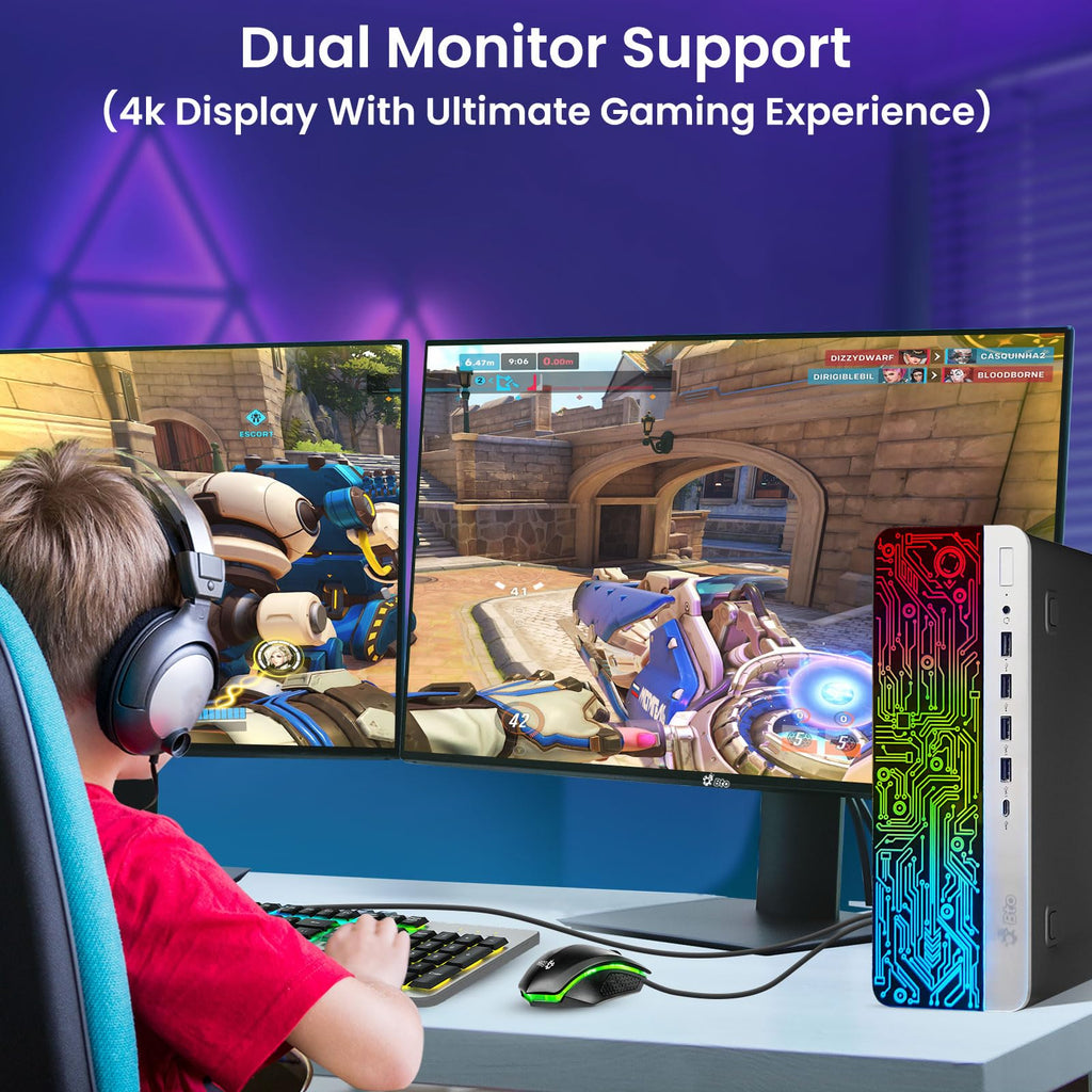 Intel Core i5 16GB DDR4 1TB SSD GT 1030 Gaming Desktop PC with 24 Inch Monitor B597379