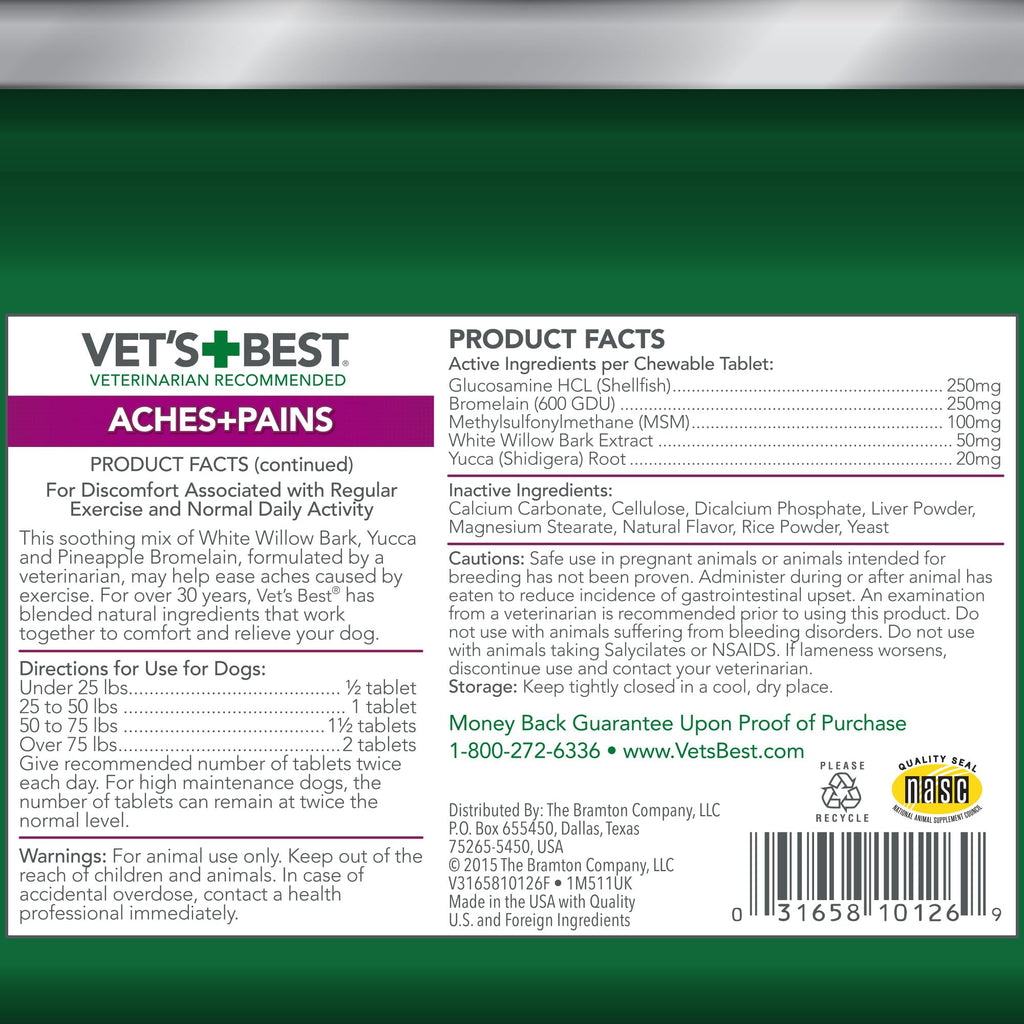 Dog Hip & Joint Support Tablets 150 Count Pack of 2 V8595