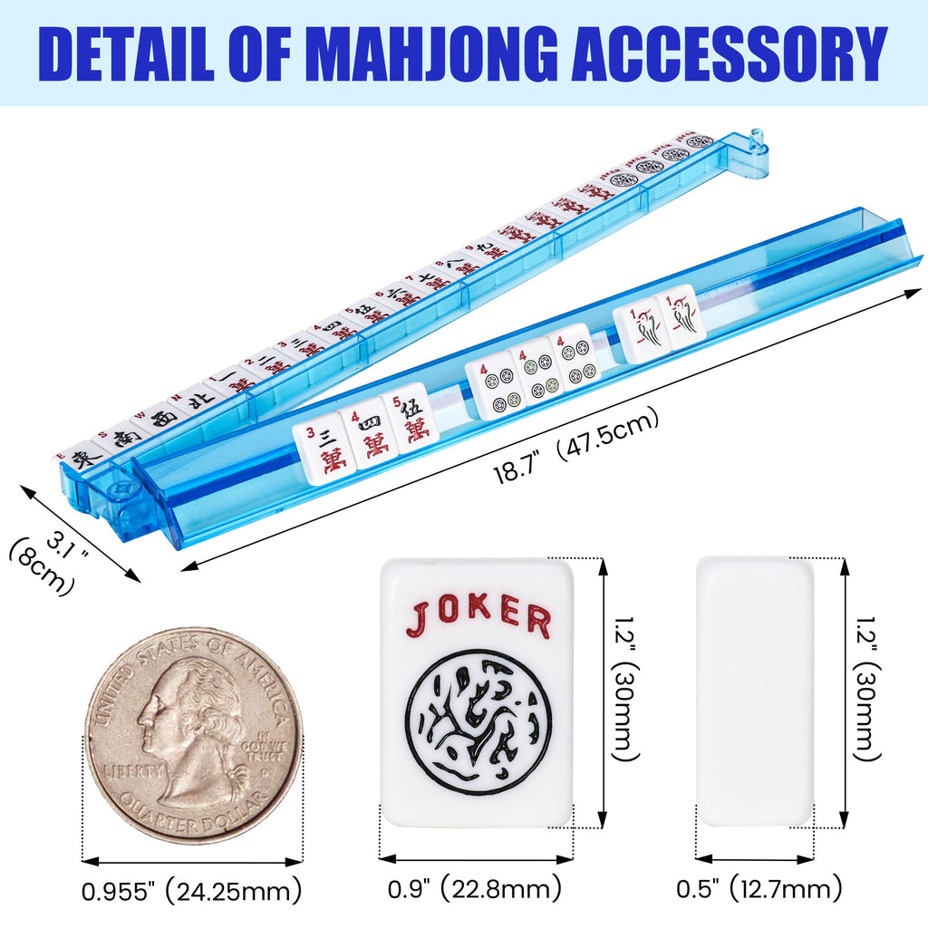 American Mahjong Game Set with Mat and Racks Y687970