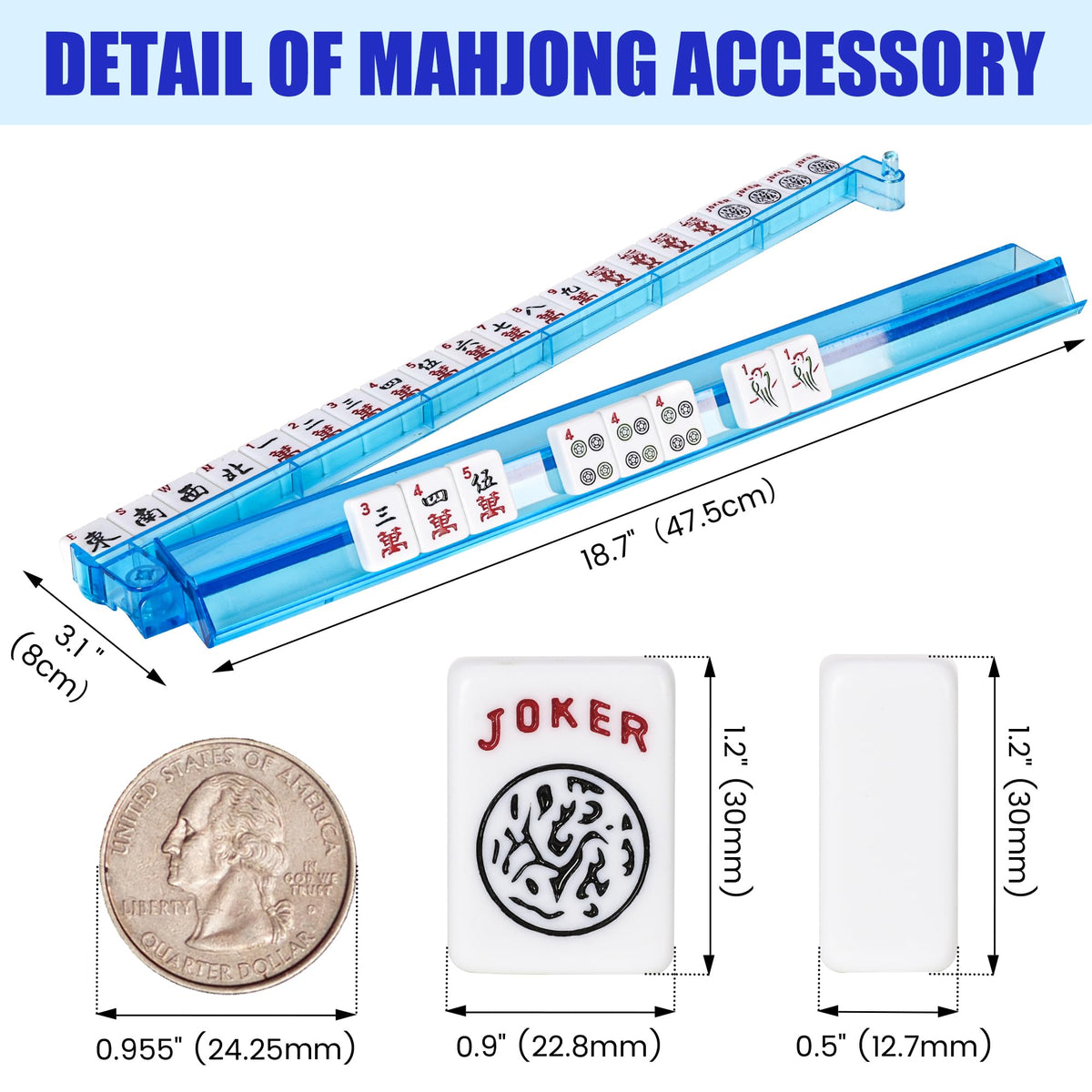 American Mahjong Game Set with Mat and Racks Y687970