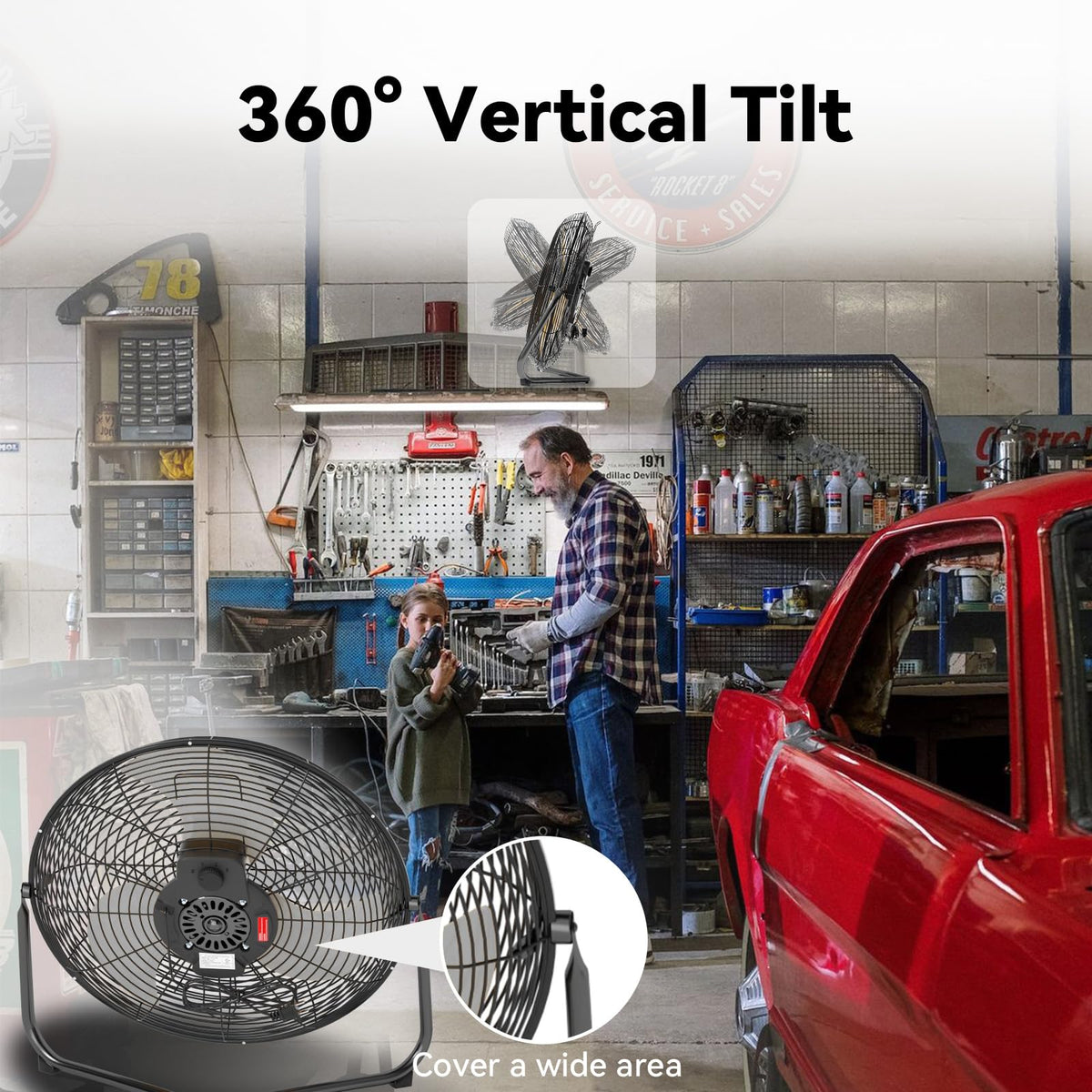 20 Inch 3 Speed 360-Degree Tilt High Velocity Floor Fan R959177