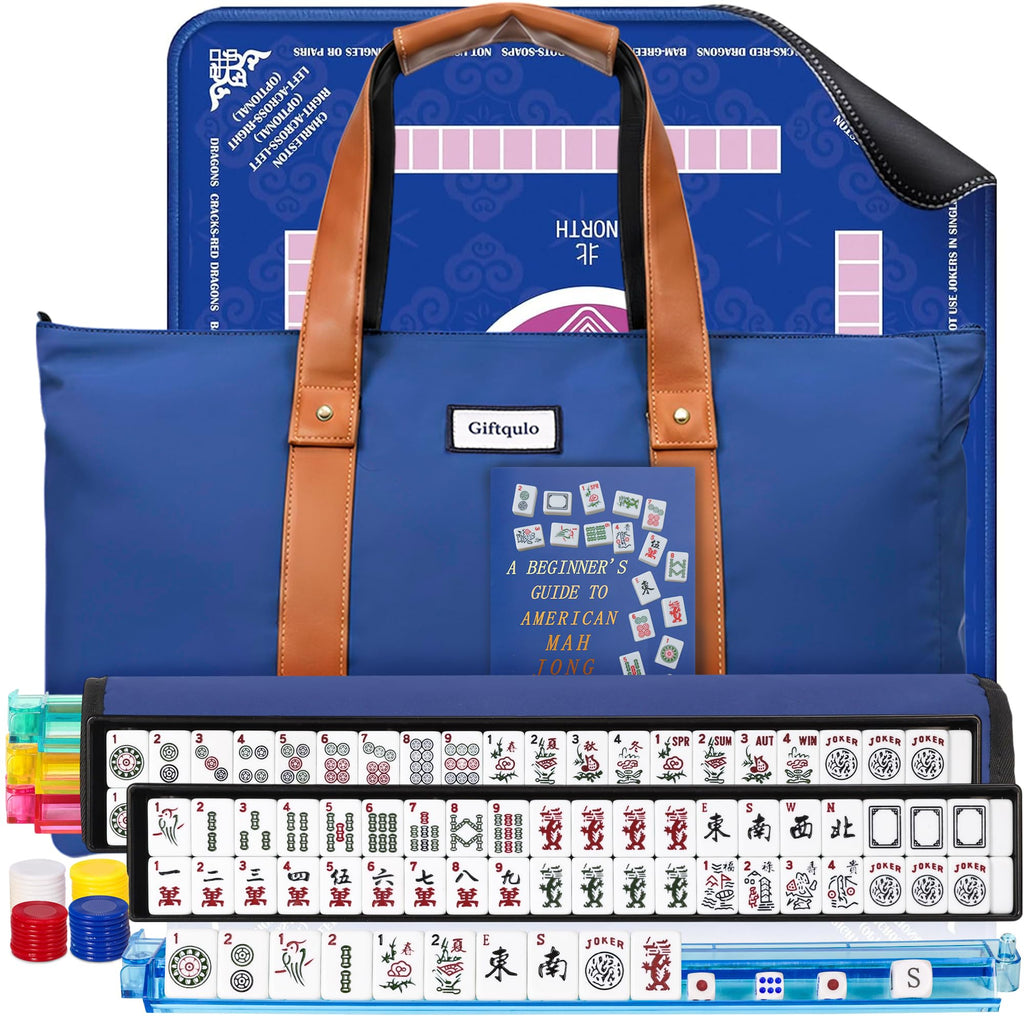 American Mahjong Game Set with Mat and Racks Y687970