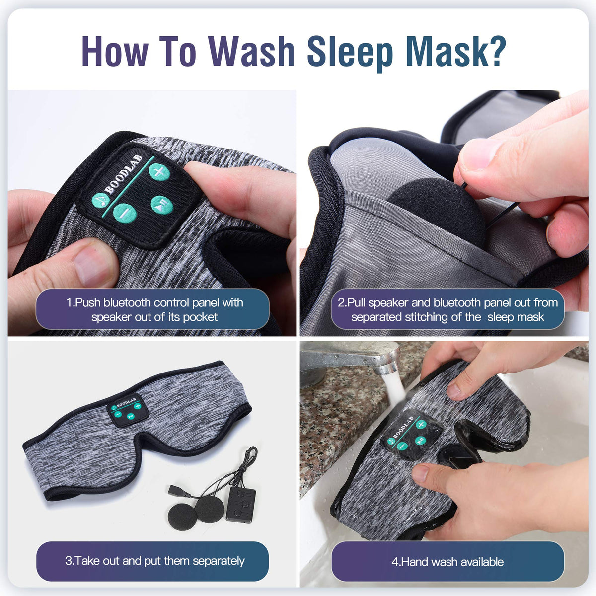 3D Sleep Mask with Bluetooth Headphones B29018