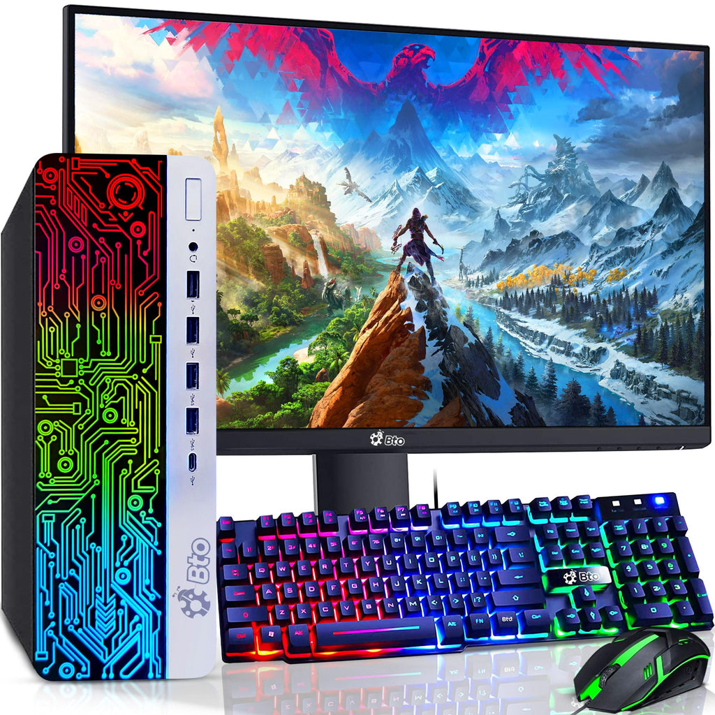 Intel Core i5 16GB DDR4 1TB SSD GT 1030 Gaming Desktop PC with 24 Inch Monitor B597379