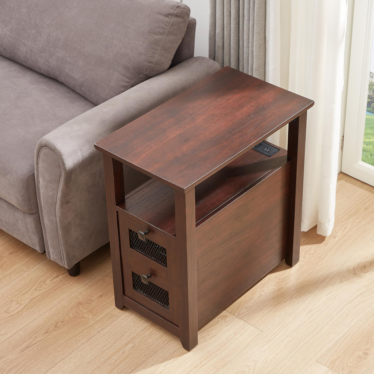 XXL End Table with Charging Station S283