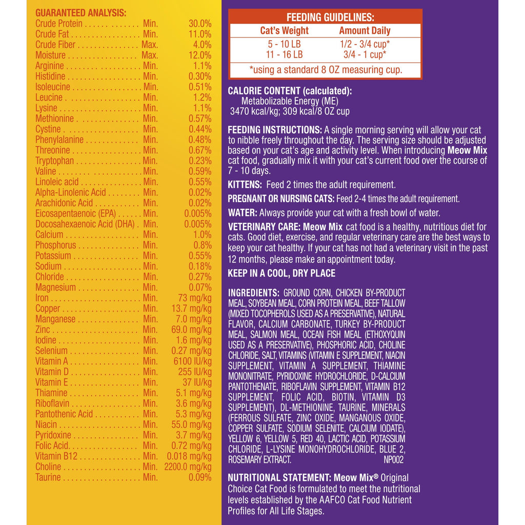 Dry Cat Food 18 oz Pouches G42126